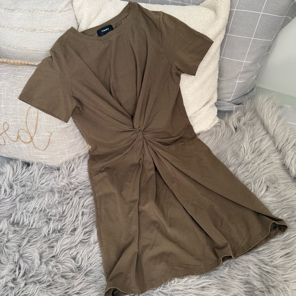 Theory  Mini Dress with Knot Detail
